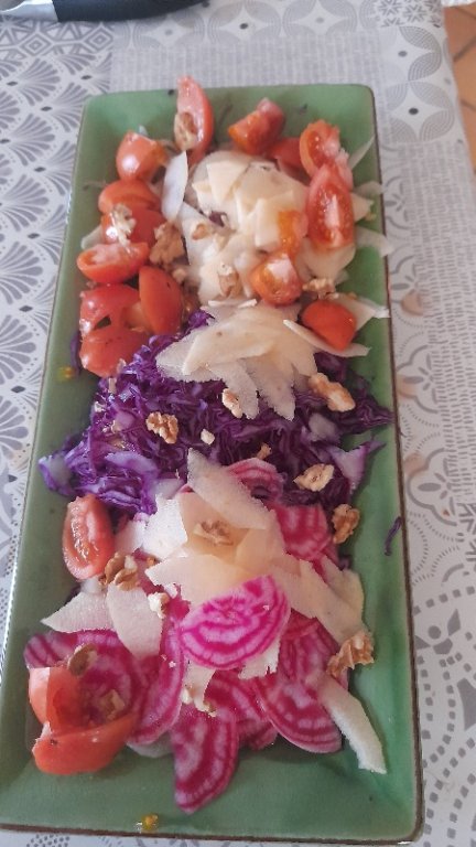 Chou rouge/fenouil/betterave/tomate/concombre/noix/pomme